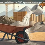 Comment doser un béton de 350 kg avec mélange sable et gravier