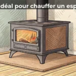 Poêle à bois idéal pour chauffer un espace de 20 m²