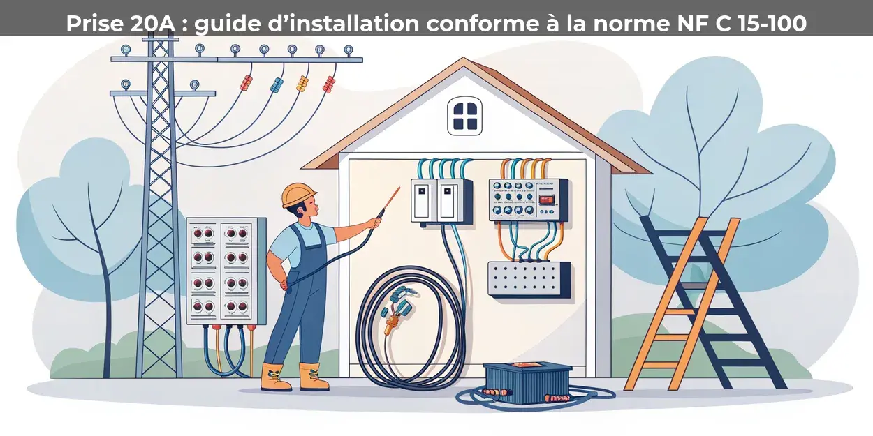 Prise 20A : guide d’installation conforme à la norme NF C 15-100